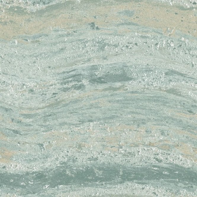 SAMPLE - Onyx Green / Gold Wallpaper by The Design Library 544466