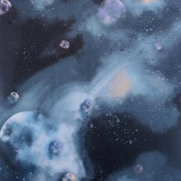 SAMPLE - Out Of This World Navy Wallpaper by Arthouse 251903