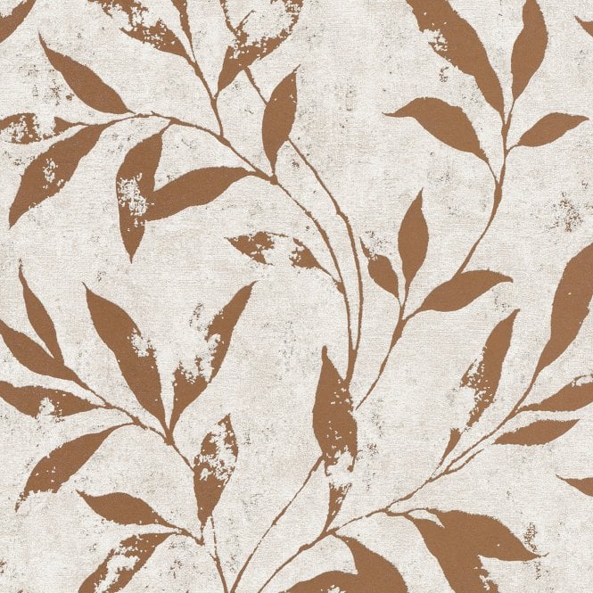 SAMPLE - Phoenix Even Motifs Beige / Rose Gold Wallpaper by Grandeco Vertical Art A48303