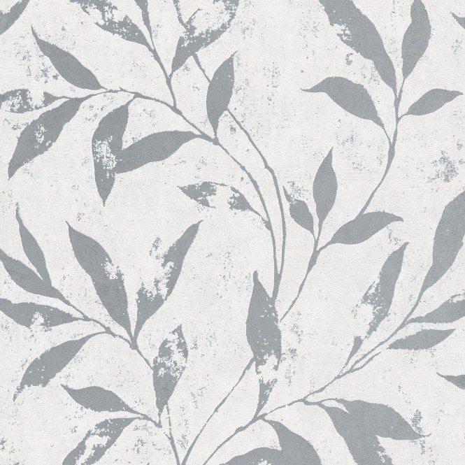 SAMPLE - Phoenix Even Motifs White / Silver Wallpaper by Grandeco Vertical Art A48301