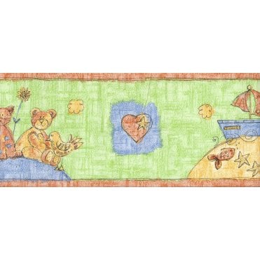 SAMPLE - Playaway Green Border by Wilson Wilcox 1439/42