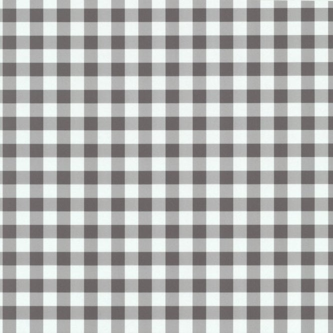 SAMPLE - Playground Coffee Gingham Check Wallpaper by P+S International 05638-20