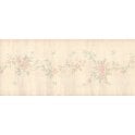 SAMPLE - Pretty Floral Cream / Pink 10 Metre Border by Primrose 702