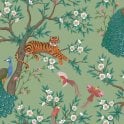SAMPLE - Priya Chinoiserie Sage Multi Wallpaper by The Design Library 285665
