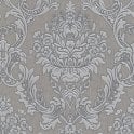 SAMPLE - Province Damask Wallpaper Grey by Graham & Brown 31-036