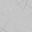 SAMPLE - Quartz Shatter Geometric Metallic Silver Wallpaper by Fine Decor FD42280