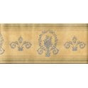 SAMPLE - Regency Damask Gold / Blue Border by Holden Decor 15553