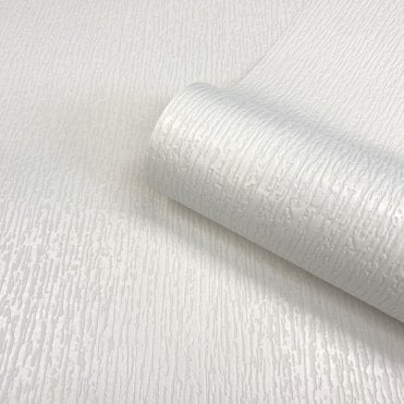 SAMPLE - Richmond Bark Texture White Blown Vinyl Wallpaper by Belgravia 5840