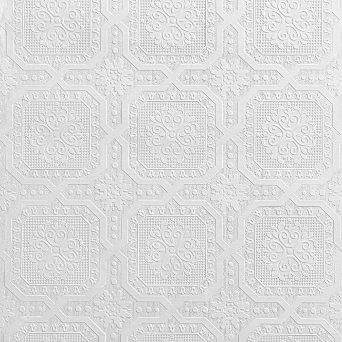 SAMPLE - Richmond Chatsworth Texture White Blown Vinyl Wallpaper by Belgravia 5842