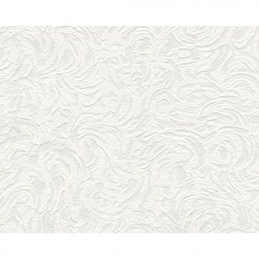 SAMPLE - Richmond Swirl Texture White Blown Vinyl Wallpaper by Belgravia 5806