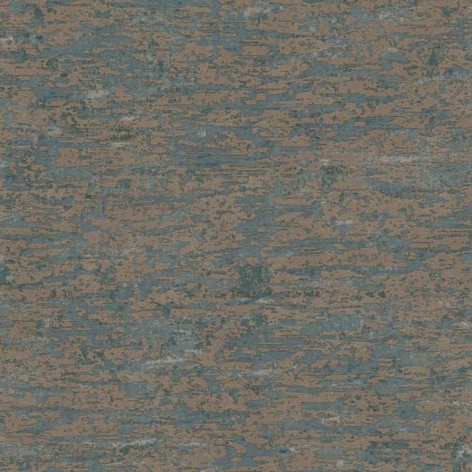 SAMPLE - Rustica Texture Wallpaper Teal and Gold by Sartoria LT7727