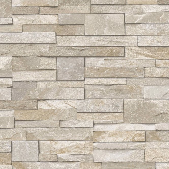 SAMPLE - Sand Stone Rock Wall Effect Wallpaper by Ideco Home A17203