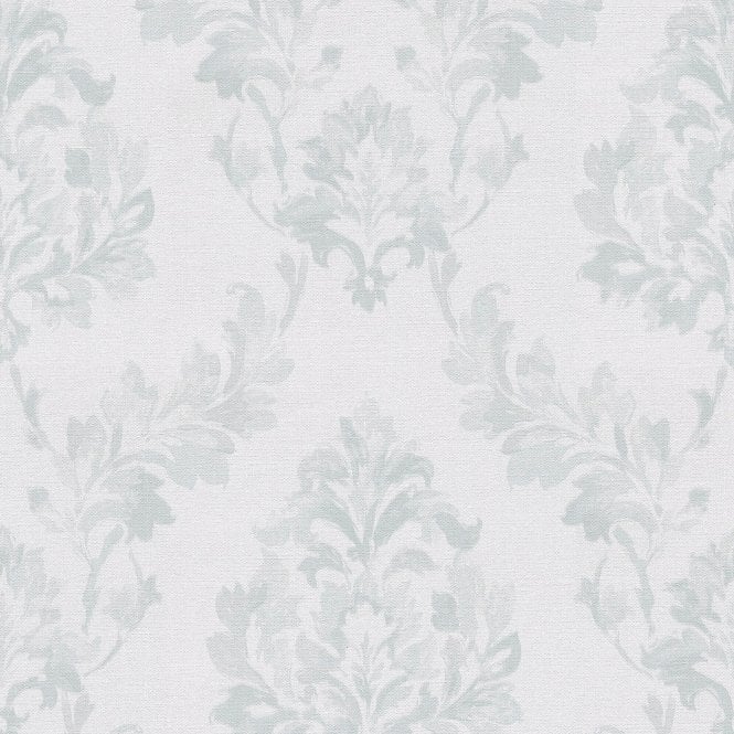 SAMPLE - Sarafina Damask Green Wallpaper by Grandeco Life SN3204