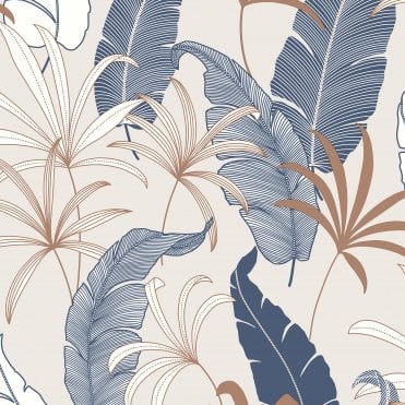 SAMPLE - Selago Beige / Blue Wallpaper by Arthouse 925303