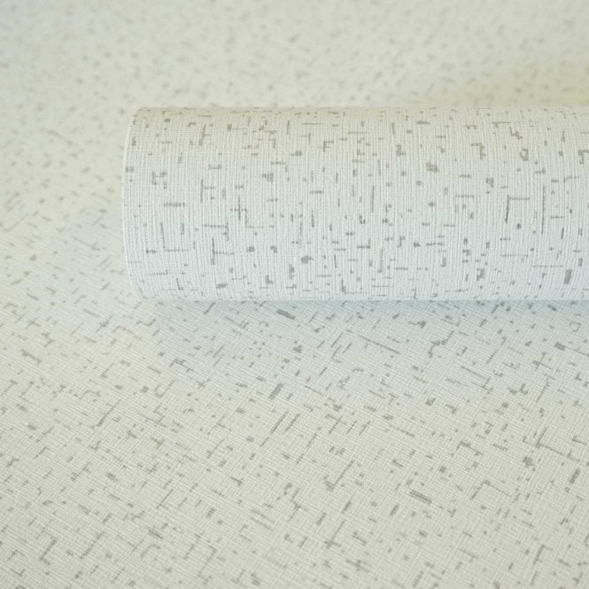 SAMPLE - Seminato Silver Heavyweight Wallpaper by Casa Flair Decor