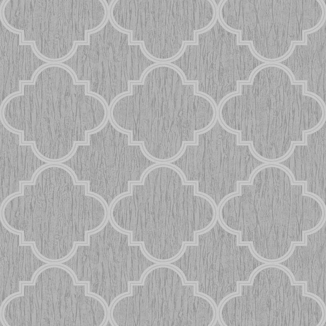 SAMPLE - Silk Sparkle Trellis Grey Wallpaper by Superfresco 118660