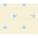 SAMPLE - Stars Blue / Soft White Glitter Wallpaper by AS Creation 35991-1