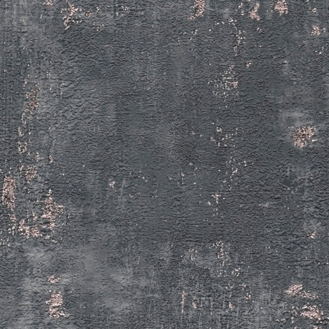 SAMPLE - Stories Of Life Concrete Texture Charcoal / Copper Wallpaper by AS Creation 39670-3