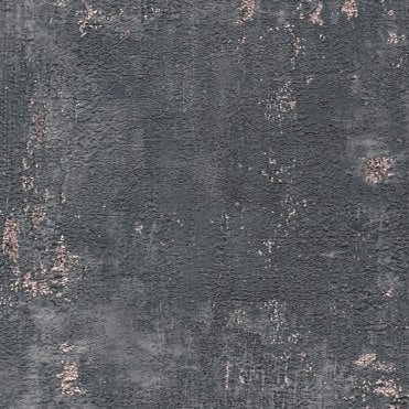 SAMPLE - Stories Of Life Concrete Texture Charcoal / Copper Wallpaper by AS Creation 39670-3