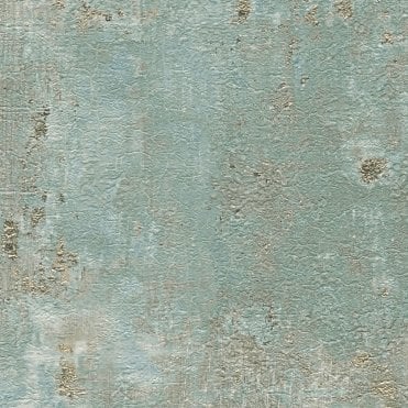 SAMPLE - Stories Of Life Concrete Texture Jade / Gold Wallpaper by AS Creation 39670-4