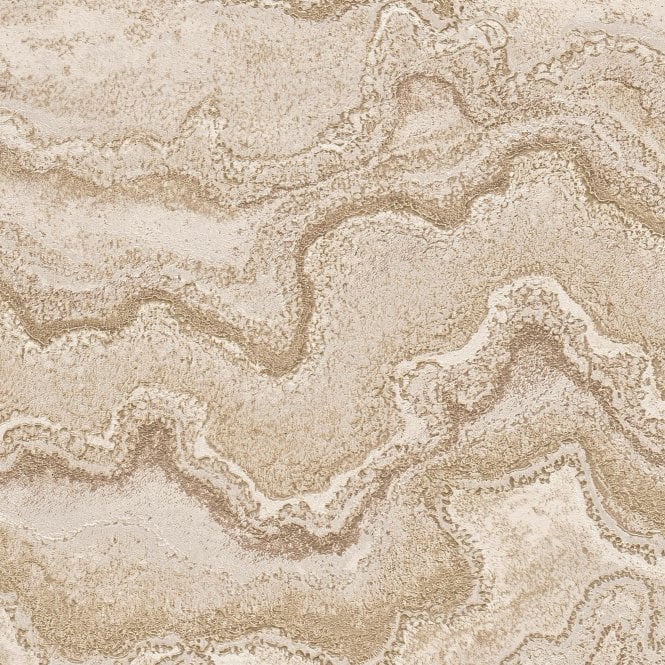 SAMPLE - Stories Of Life Quartz Texture Beige / Gold Wallpaper by AS Creation 39659-2