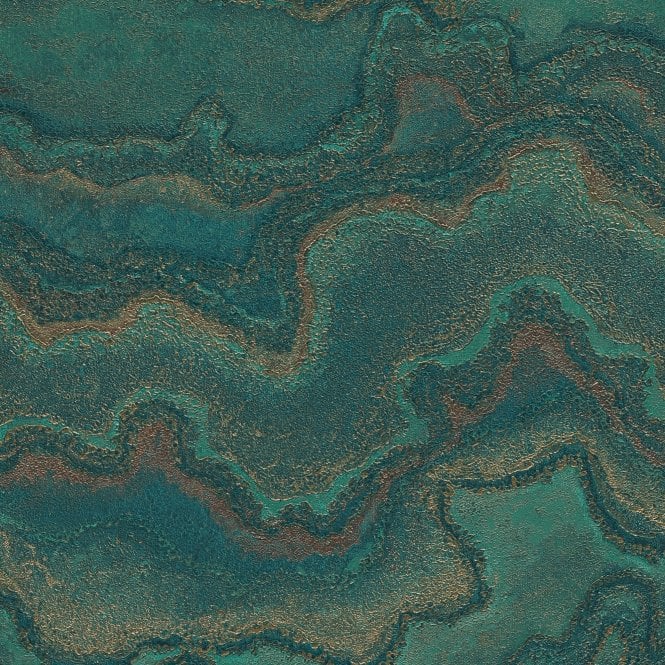 SAMPLE - Stories Of Life Quartz Texture Green / Gold Wallpaper by AS Creation 39659-3