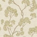 SAMPLE - Sumatra Ginkgo Textured Wallpaper Green by The Design Library 316032