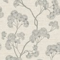 SAMPLE - Sumatra Ginkgo Textured Wallpaper Grey by The Design Library 316025