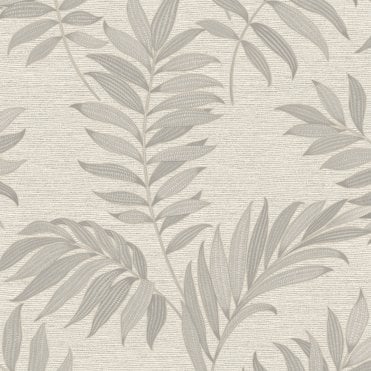 SAMPLE - Sumatra Leaf Textured Wallpaper Grey by The Design Library 316438