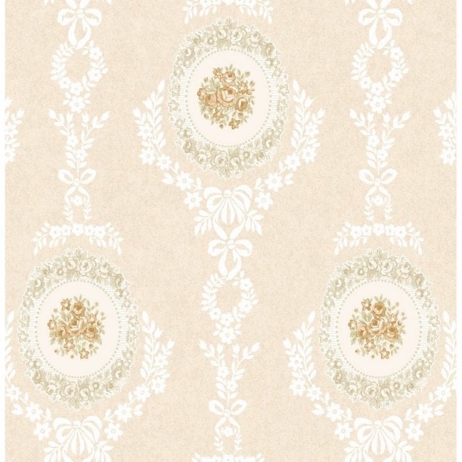 SAMPLE - Tabitha Cameo Gold Wallpaper from Eden Hall by Holden 98783