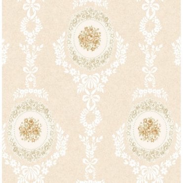 SAMPLE - Tabitha Cameo Gold Wallpaper from Eden Hall by Holden 98783