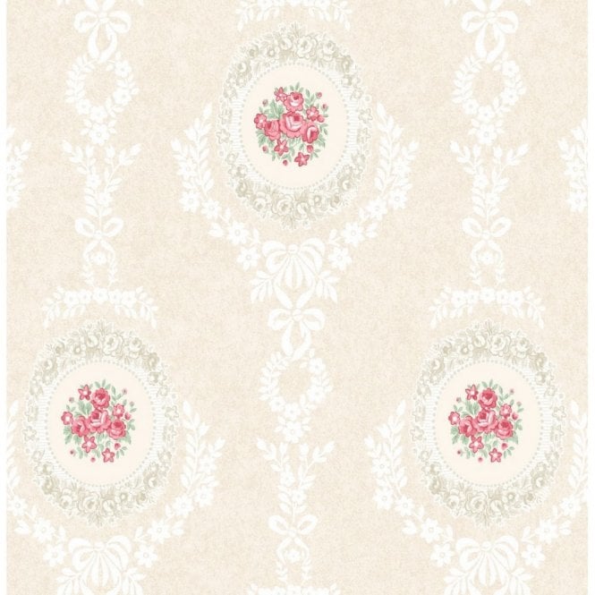 SAMPLE - Tabitha Cameo Pink Wallpaper from Eden Hall by Holden 98780