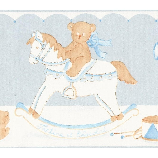 SAMPLE - Tartine et Chocolat Teddy Bears Blue Border 57932302