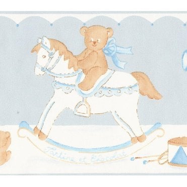SAMPLE - Tartine et Chocolat Teddy Bears Blue Border 57932302