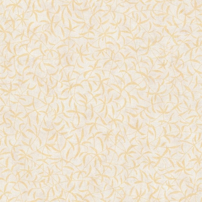 SAMPLE - Terra Willow Leaf Trail Yellow Wallpaper by AS Creation 38920-4