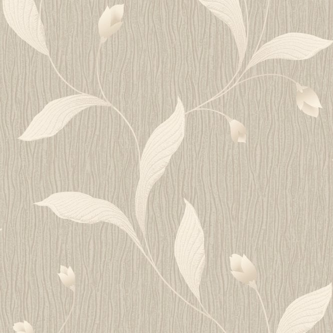 SAMPLE - Tiffany Collection Floral Trail Ivory / Beige  Wallpaper by Belgravia GB 41337