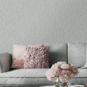 SAMPLE - Tiffany Collection Pearl Dark Silver Wallpaper by Belgravia GB 41314