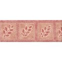 SAMPLE - Topika Leaf Pink / Coral Vinyl Border by Coloroll 567295