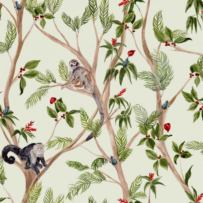 SAMPLE - Tropical Monkey Multi Wallpaper by Arthouse 925006