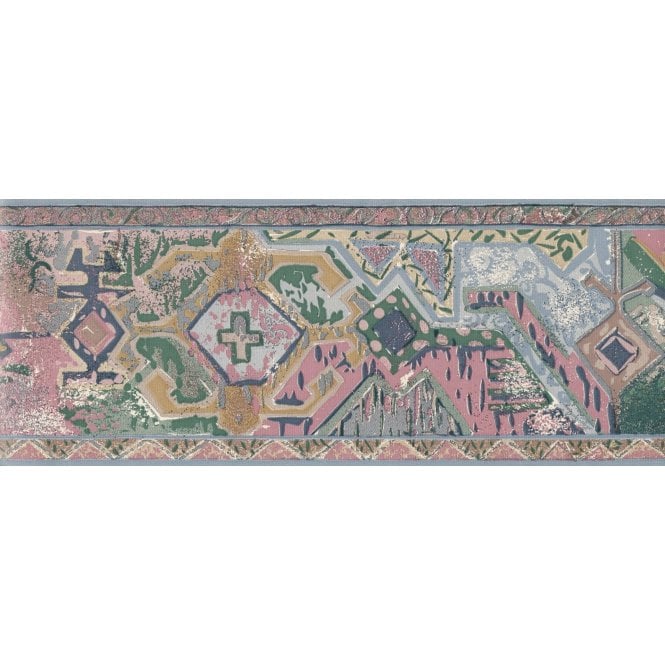 SAMPLE - Tunis Aztec Multicoloured 10 Metre Border By Coloroll 524472