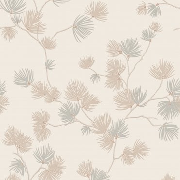 SAMPLE - Valentino Pine Trail Wallpaper Cream by Belgravia Decor GB 1935