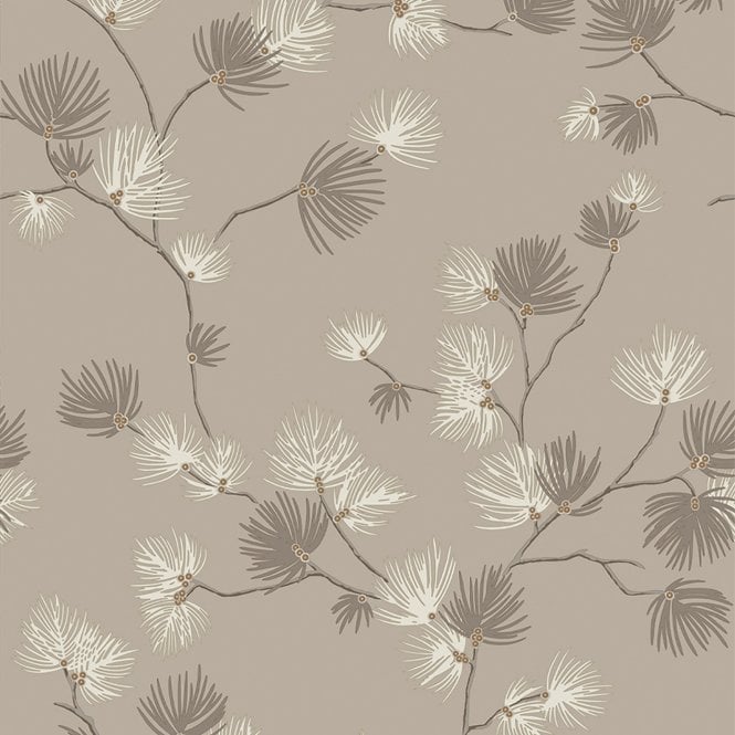 SAMPLE - Valentino Pine Trail Wallpaper Soft Mocha by Belgravia Decor GB 1934