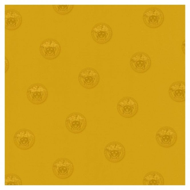 SAMPLE - Versace Home Medusa Royale Gold Luxury 70CM Wallpaper by AS Creation 34862-4