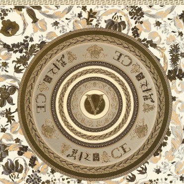 SAMPLE - Versace Home Virtus Brown / Gold Luxury 70cm Wallpaper by AS Creation 38705-6