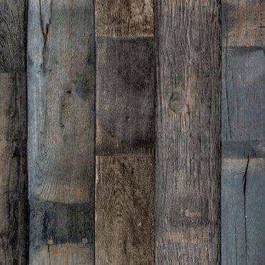 SAMPLE - Wanderlust Rustic Panels Brown / Grey Wallpaper from Wall Fashion by Grandeco WL1402