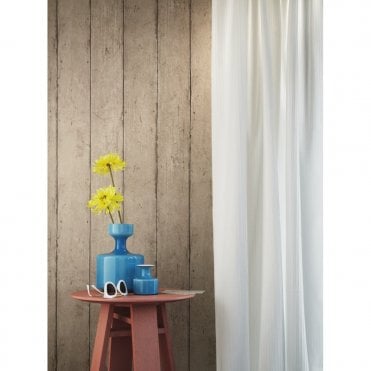SAMPLE - Wood Effect Panels Washable Wallpaper Brown by Barbara Becker 479614