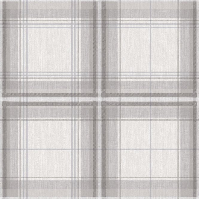 SAMPLE - Woven Check Grey & White Wallpaper by Arthouse 903102