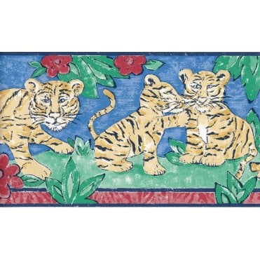 SAMPLE - WWF Tigers in the Jungle Border by Crown 52695