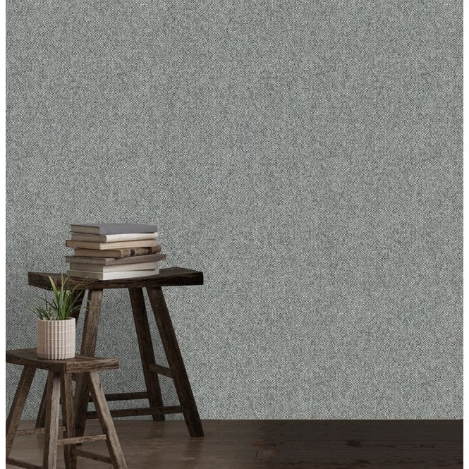 San Remo Glitter Tweed Wallpaper Charcoal / Grey by Seriano GB 6518