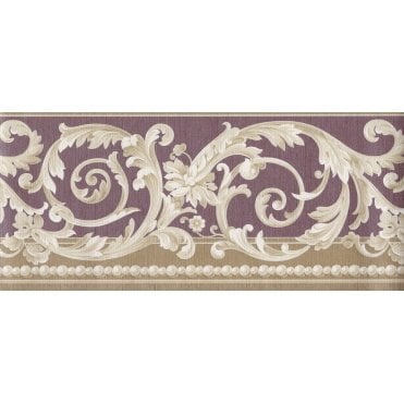 Scroll Burgundy / Gold Border by Coloroll 401865